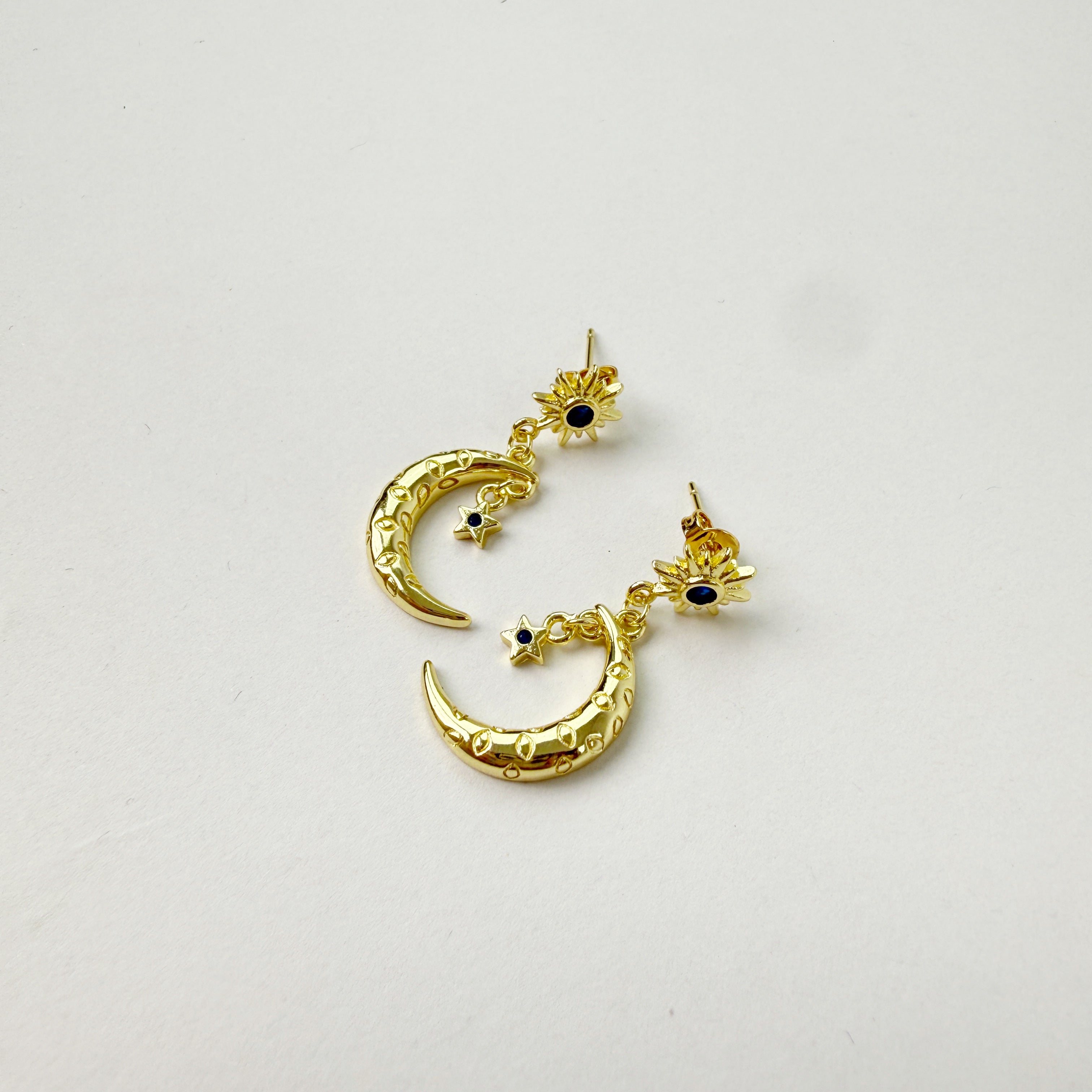 Aretes Luna Azul
